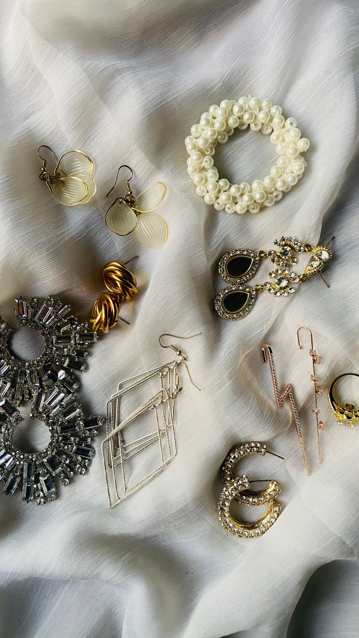 elegant assortment of modern earrings and jewelry